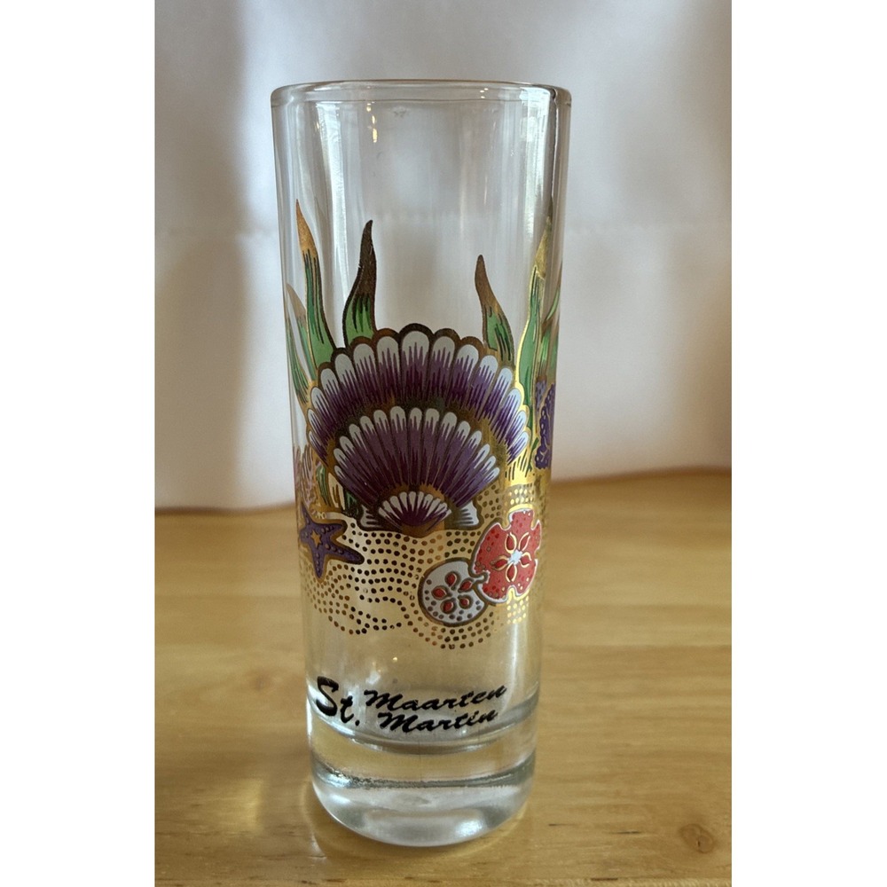 VTG St Martin Tall Shot Glass Shell